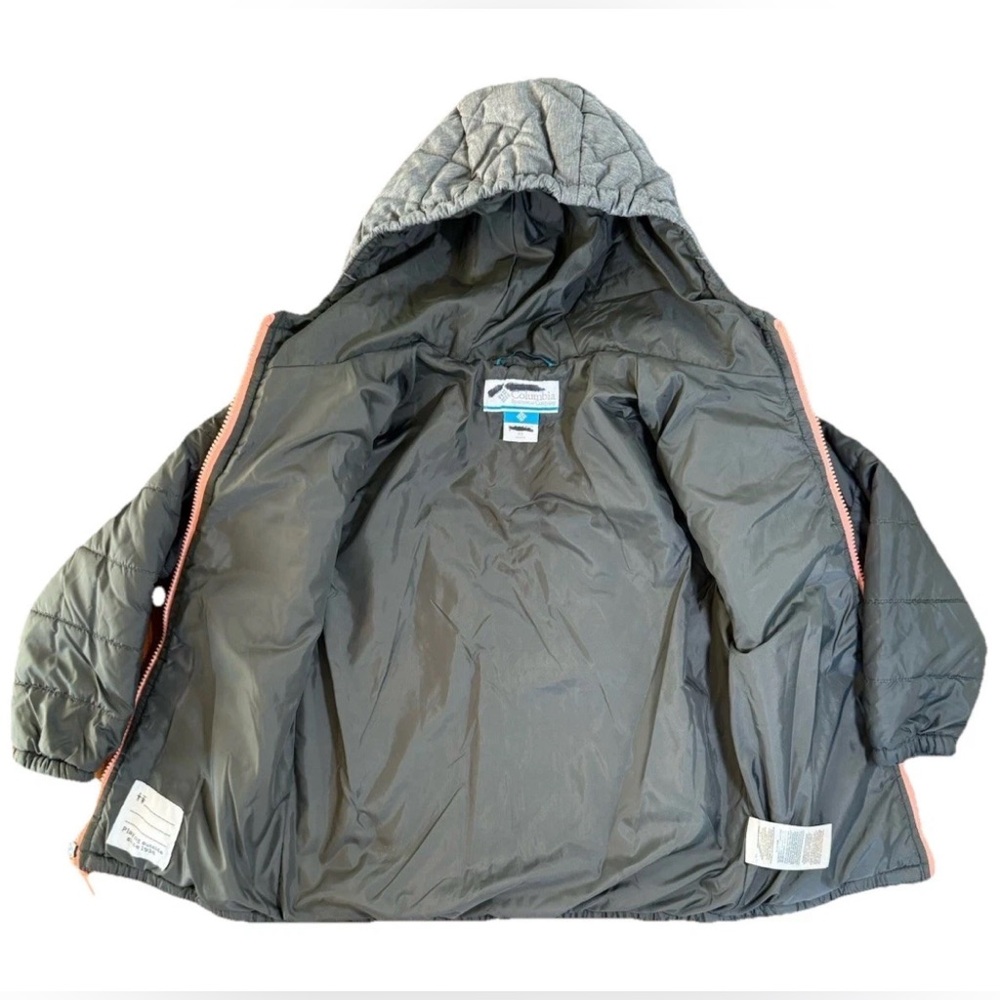 Columbia Boys XS 6 / 7 Puffy Winter Jacket Grey Blocked Machine Wash - Picture 3 of 6